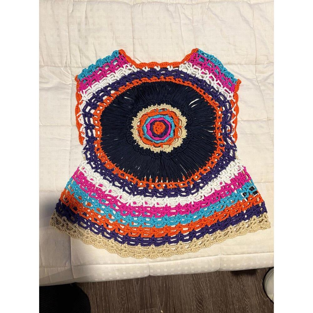 Shein multicolor crochet top size small